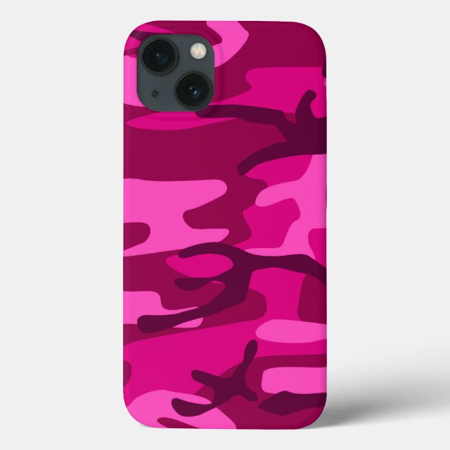Funda De Case-Mate Para iPhone Patrón de Giro del Camuflaje de Fuchsia Camo (Reverso)