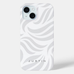 Funda Para iPhone 15 Patrón De Giro Gris