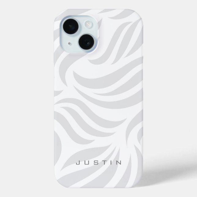 Funda De Case-Mate Para iPhone Patrón De Giro Gris (Reverso )
