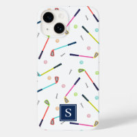 Patrón de golf personalizado monograma femenino