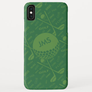 Funda Para iPhone XS Max Patrón de Golfer sutil monogramado