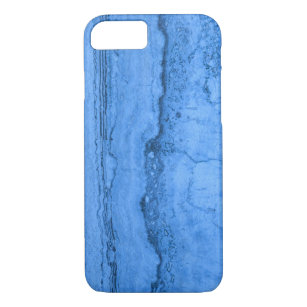 Funda Para iPhone 8/7 Patrón de granito azul, mármol azul, piedra azul