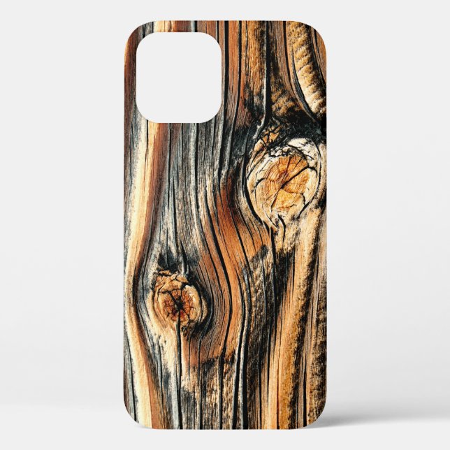 Funda De Case-Mate Para iPhone Patrón de grano de madera (Reverso )