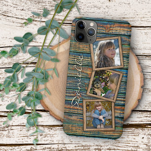 Funda Para iPhone 11 Pro Max Patrón de grano de madera rústica vintage personal