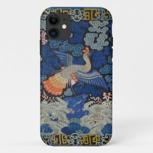 Funda Para iPhone 11 Patrón de grulla china vintage: azul imperial