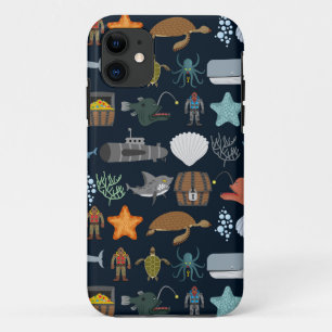 Funda Para iPhone 11 Patrón de habitantes oceánicos 1