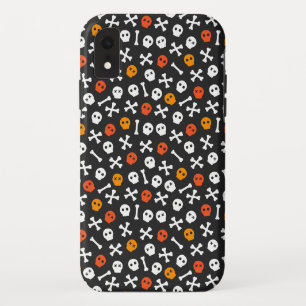 Funda Para iPhone XR Patrón de Halloween de calaveras y huesos