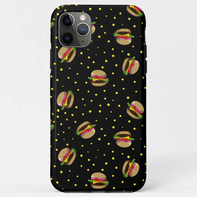 Funda De Case-Mate Para iPhone patrón de hamburguesa (Reverso)