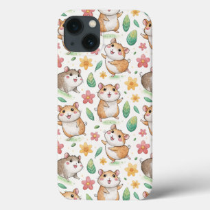 Funda Para iPhone 13 Patrón de hámster de baile lindo y divertido