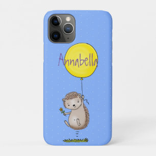Funda Para iPhone 11 Pro Patrón de hedgehog y personalizado de globos