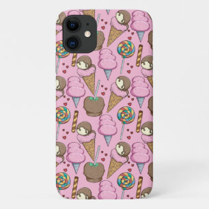 Funda Para iPhone 11 Patrón de helado Patrón de las lolias langosta