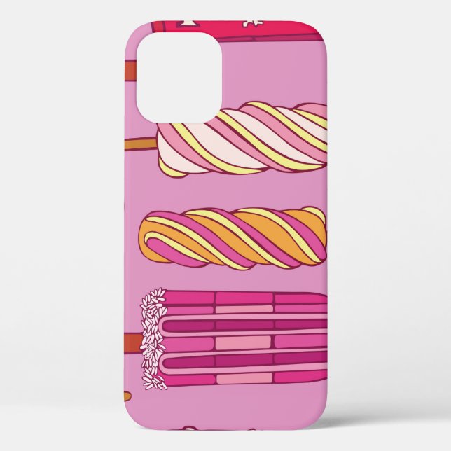 Funda De Case-Mate Para iPhone Patrón de helados, ilustracion.  (Reverso )