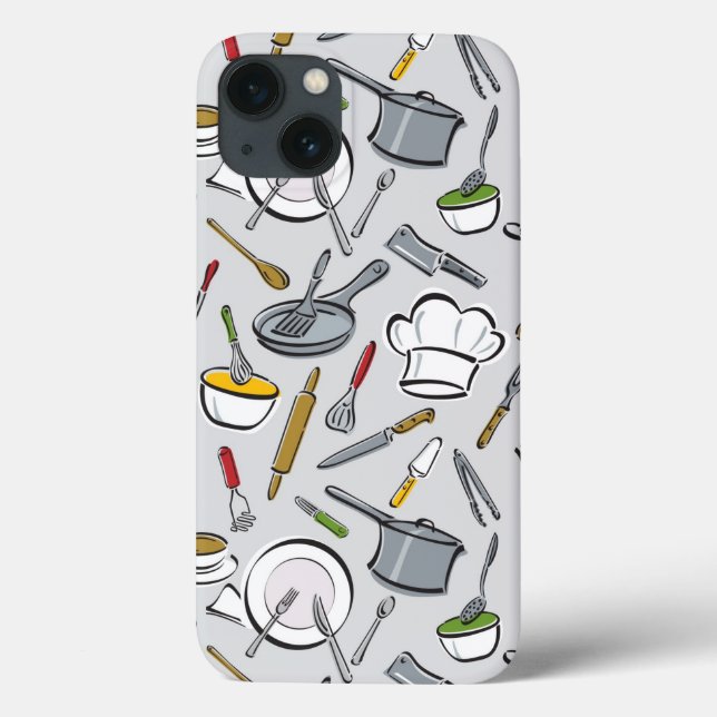 Funda De Case-Mate Para iPhone Patrón de herramientas de cocina (Reverso)