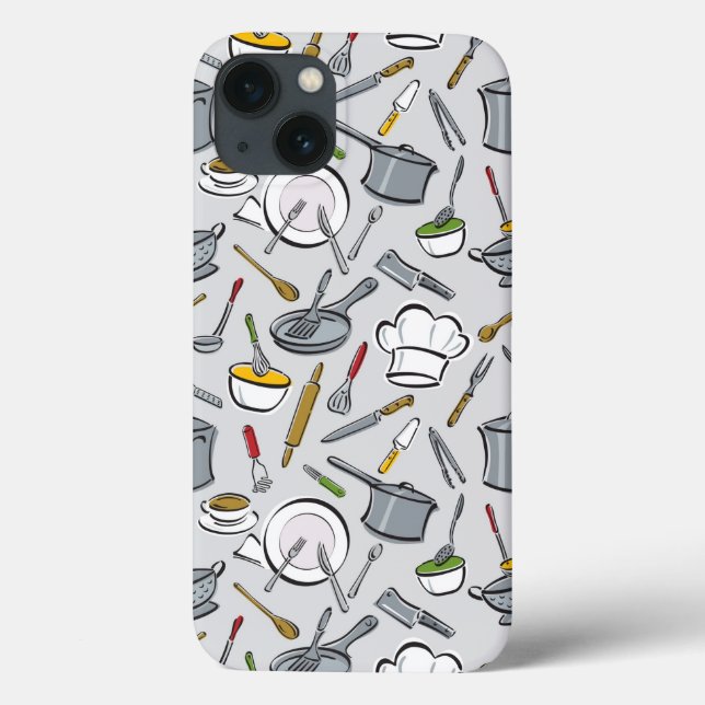 Funda De Case-Mate Para iPhone Patrón de herramientas de cocina (Reverso)