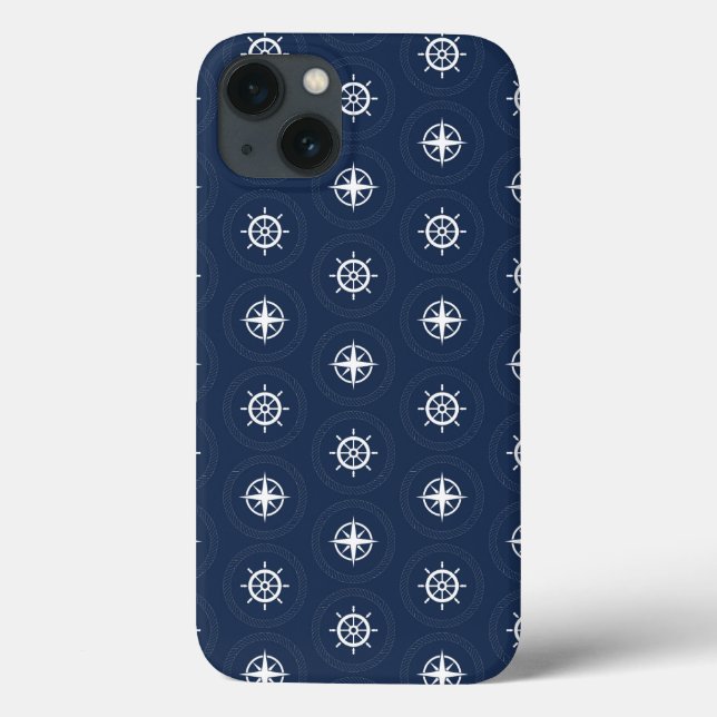 Funda De Case-Mate Para iPhone Patrón de herramientas marítimas (Reverso)
