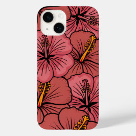 Funda Para iPhone 14 De Case-Mate Patrón de hibiscus cutáneo