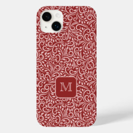 Funda Para iPhone 14 Plus De Case-Mate Patrón de hoja floral monograma personalizado