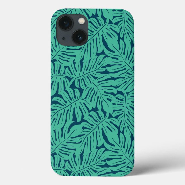 Funda De Case-Mate Para iPhone Patrón de hoja tropical de Monstera (Reverso)