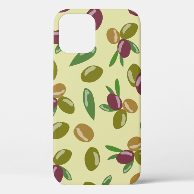 Funda De Case-Mate Para iPhone Patrón de hojas de oliva y oliva rusas (Reverso )