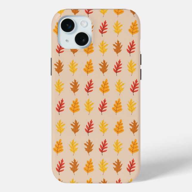 Funda De Case-Mate Para iPhone Patrón de hojas de roble (Reverso )