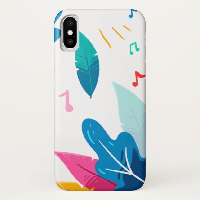 Funda De Case-Mate Para iPhone patrón de hojas impresionante (Reverso)