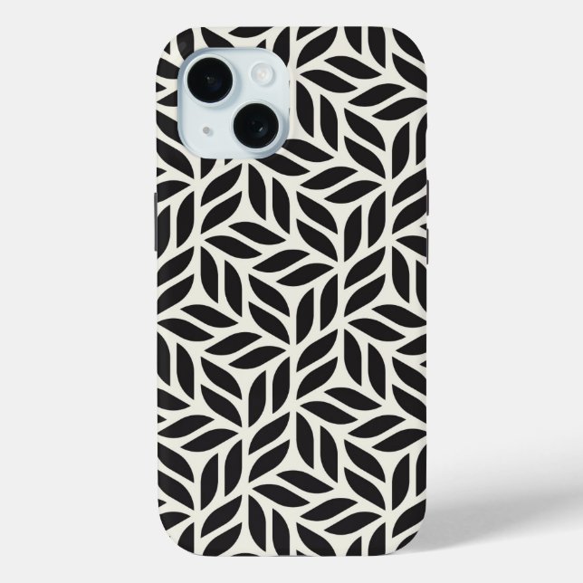 Funda De Case-Mate Para iPhone Patrón de hojas moderno y elegante (Reverso )