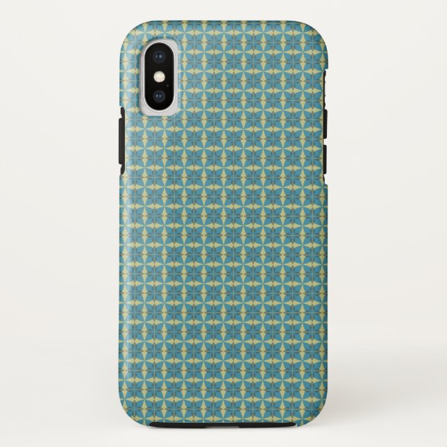 Funda De Case-Mate Para iPhone Patrón de hojas simples en azul (Reverso)
