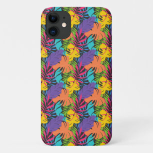 Funda Para iPhone 11 Patrón de hojas tropicales exóticas coloridas-2319