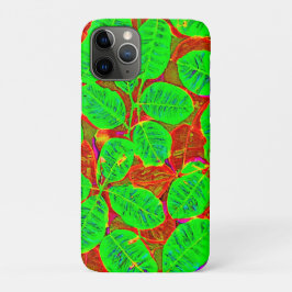 Funda Para iPhone 11 Pro Patrón de hojas verdes