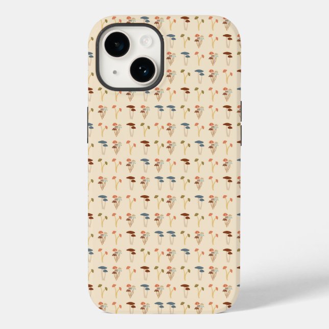 Funda De Case-Mate Para iPhone Patrón de Hongos Neutros (Reverso )