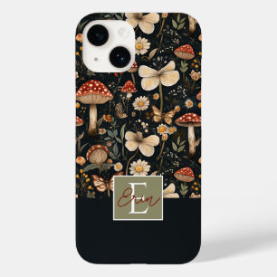 Funda Para iPhone 14 De Case-Mate Patrón de hongos y flores con nombre