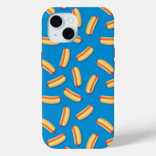 Funda Para iPhone 15 Patrón de Hotdogs de comida rápida