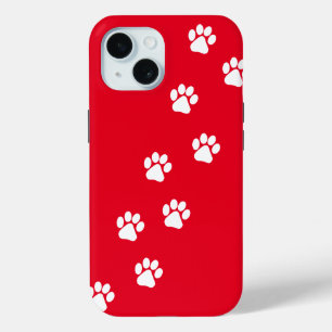 Funda Para iPhone 15 Patrón de huella de garra de gato personalizable