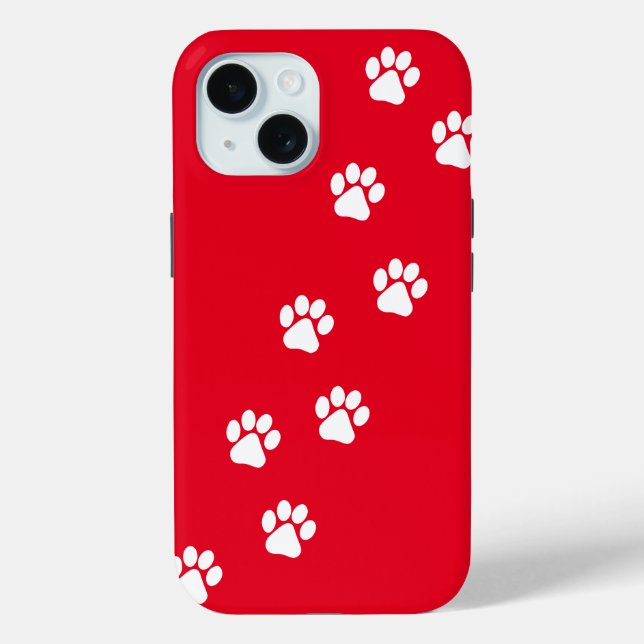 Funda De Case-Mate Para iPhone Patrón de huella de garra de gato personalizable (Reverso )
