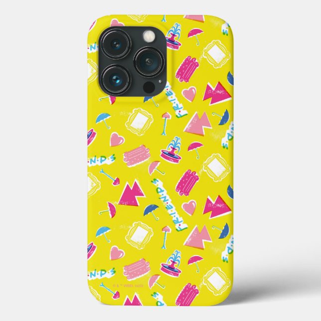 Funda De Case-Mate Para iPhone Patrón de iconos Neon FRIENDS™ (Reverso )