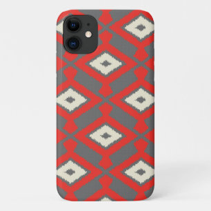 title_seo2 Patrón de Ikat - Rojo, Gris y Beige