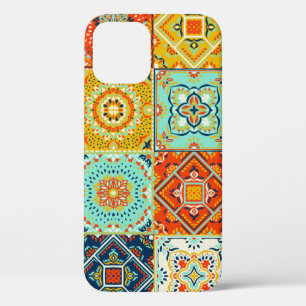 Funda Para iPhone 12 Patrón de ilustracion de mosaico de mosaico de mos