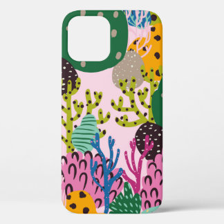 Funda Para iPhone 12 Patrón de ilustracion submarino brillante con embe