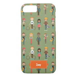 Funda Para iPhone 8/7 Patrón de Ilustraciones de personas con Personaliz