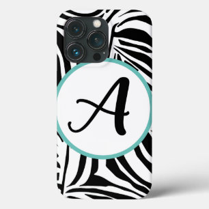 Funda Para iPhone 13 Pro Patrón de impresión de cebra en blanco y negro atr