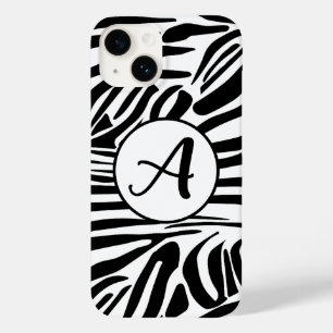 Funda Para iPhone 14 De Case-Mate Patrón de impresión de cebra en blanco y negro atr