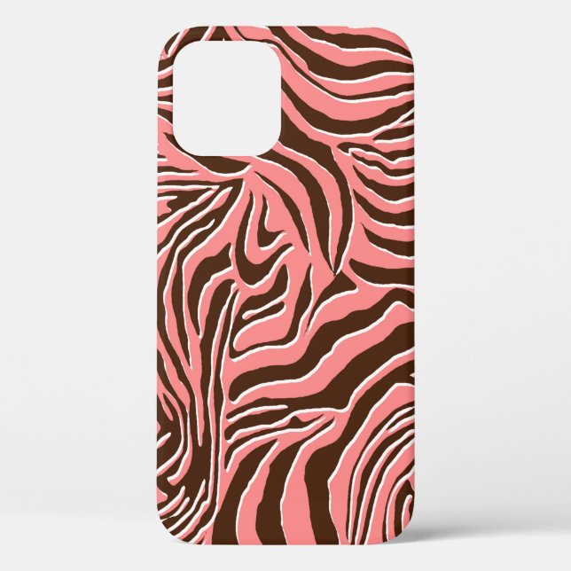 Funda De Case-Mate Para iPhone Patrón de impresión de cebra sin foco (Reverso )