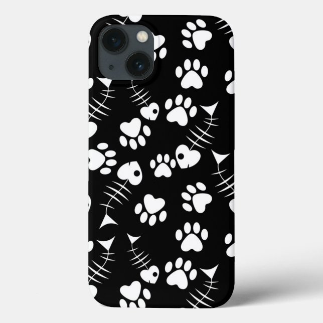 Funda De Case-Mate Para iPhone patrón de impresión del gato óseo (Reverso)