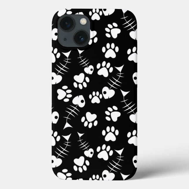 Funda De Case-Mate Para iPhone patrón de impresión del gato óseo (Reverso)