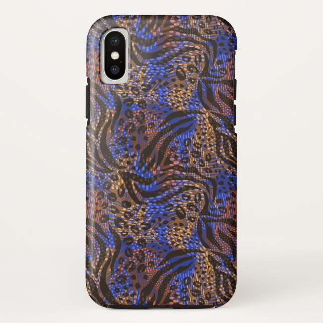 Funda De Case-Mate Para iPhone Patrón de impresión lujoso Leopard y Zebra (Reverso)