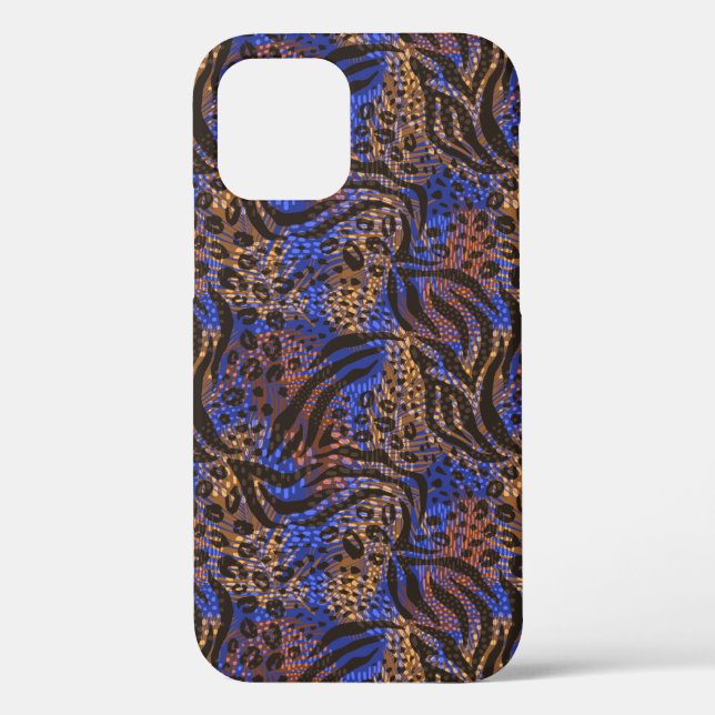 Funda De Case-Mate Para iPhone Patrón de impresión lujoso Leopard y Zebra (Reverso )