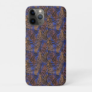 Funda Para iPhone 11 Pro Patrón de impresión lujoso Leopard y Zebra