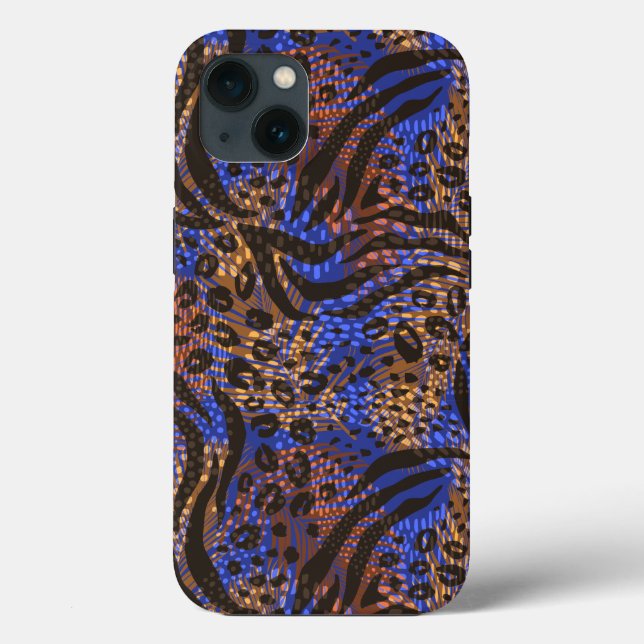 Funda De Case-Mate Para iPhone Patrón de impresión lujoso Leopard y Zebra (Reverso )