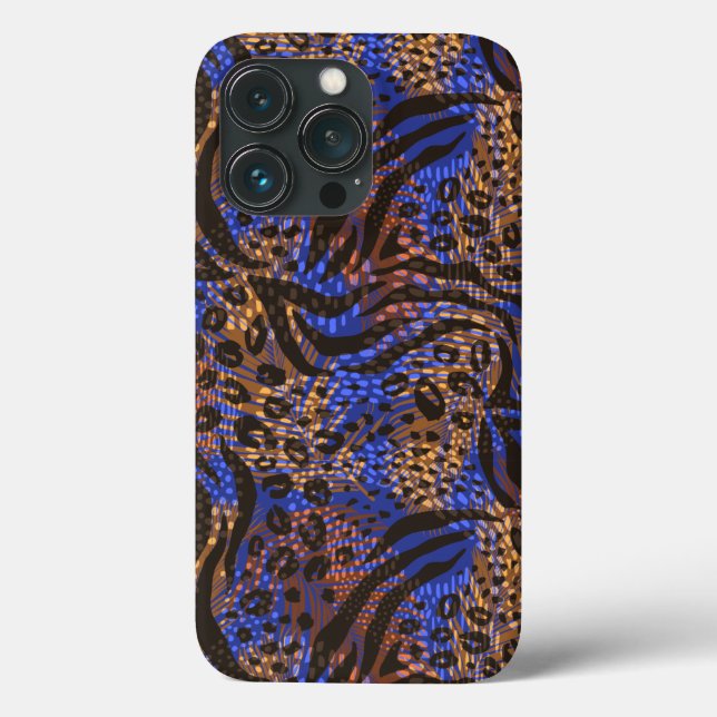 Funda De Case-Mate Para iPhone Patrón de impresión lujoso Leopard y Zebra (Reverso )