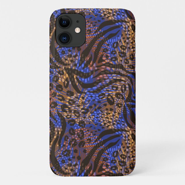 Funda De Case-Mate Para iPhone Patrón de impresión lujoso Leopard y Zebra (Reverso)